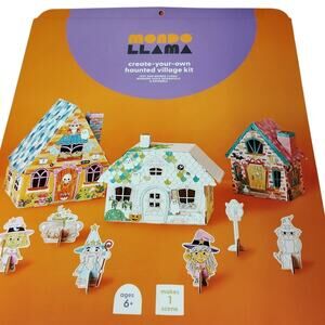 Mondo Llama Create-Your-Own Haunted Village Kit Corrugated Board Halloween Scene